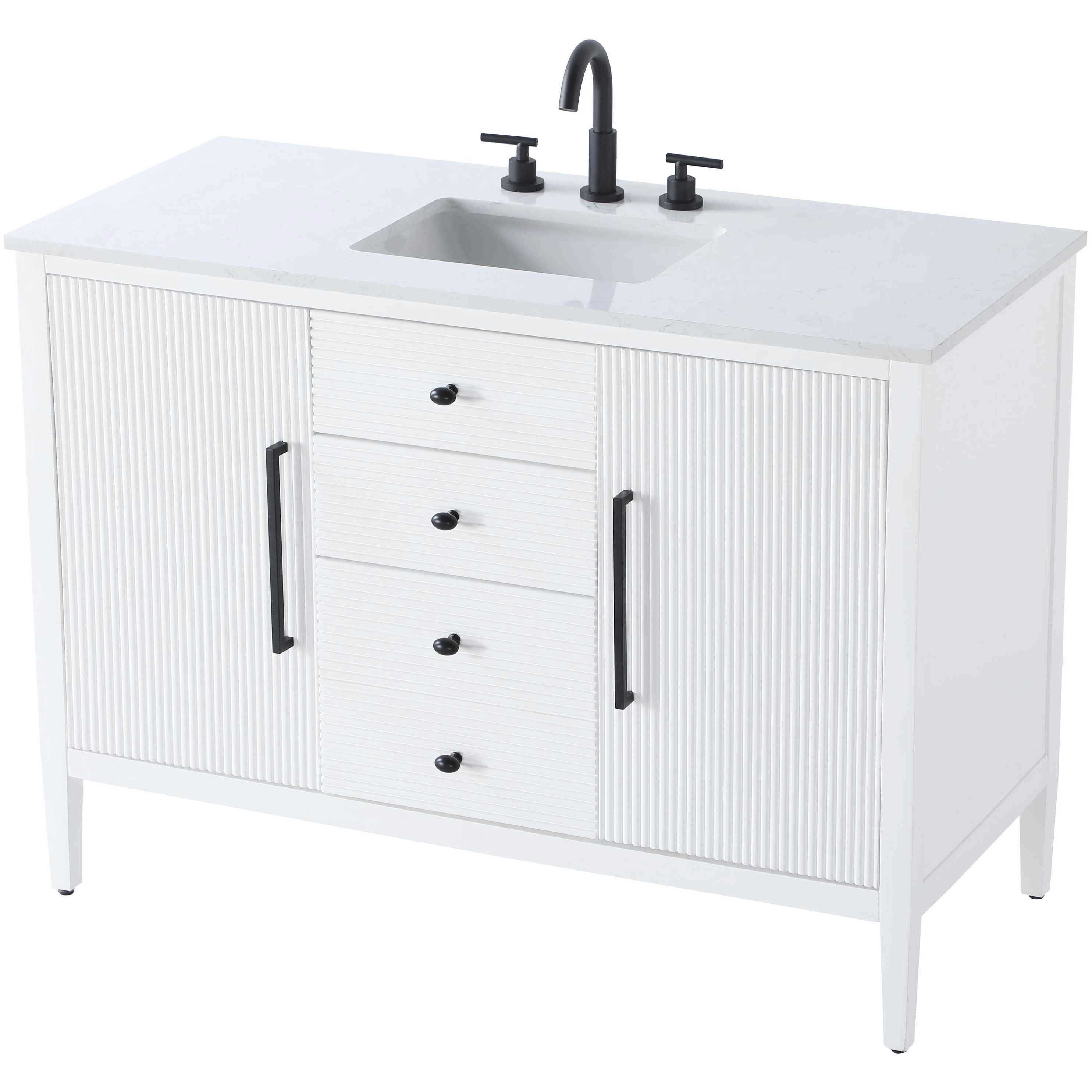 Blakely 48 X 34 inch White Bathroom Vanity Cabinet