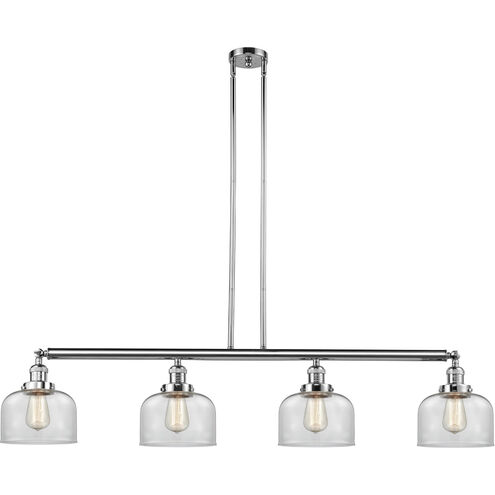 Franklin Restoration Large Bell 4 Light 52.63 inch Polished Chrome Island Light Ceiling Light in Clear Glass, Franklin Restoration