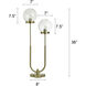 Eloise 36 inch 25 watt Polished Brass Table Lamp Portable Light