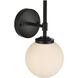 Ansley 1 Light 6 inch Black Bath Sconce Wall Light