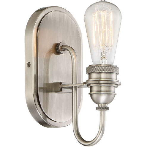Uptown Edison 1 Light 13.25 inch Plated Pewter Bath Light Wall Light