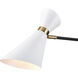 Taran 61 inch 60.00 watt Matte White with Aged Brass Floor Lamp Portable Light