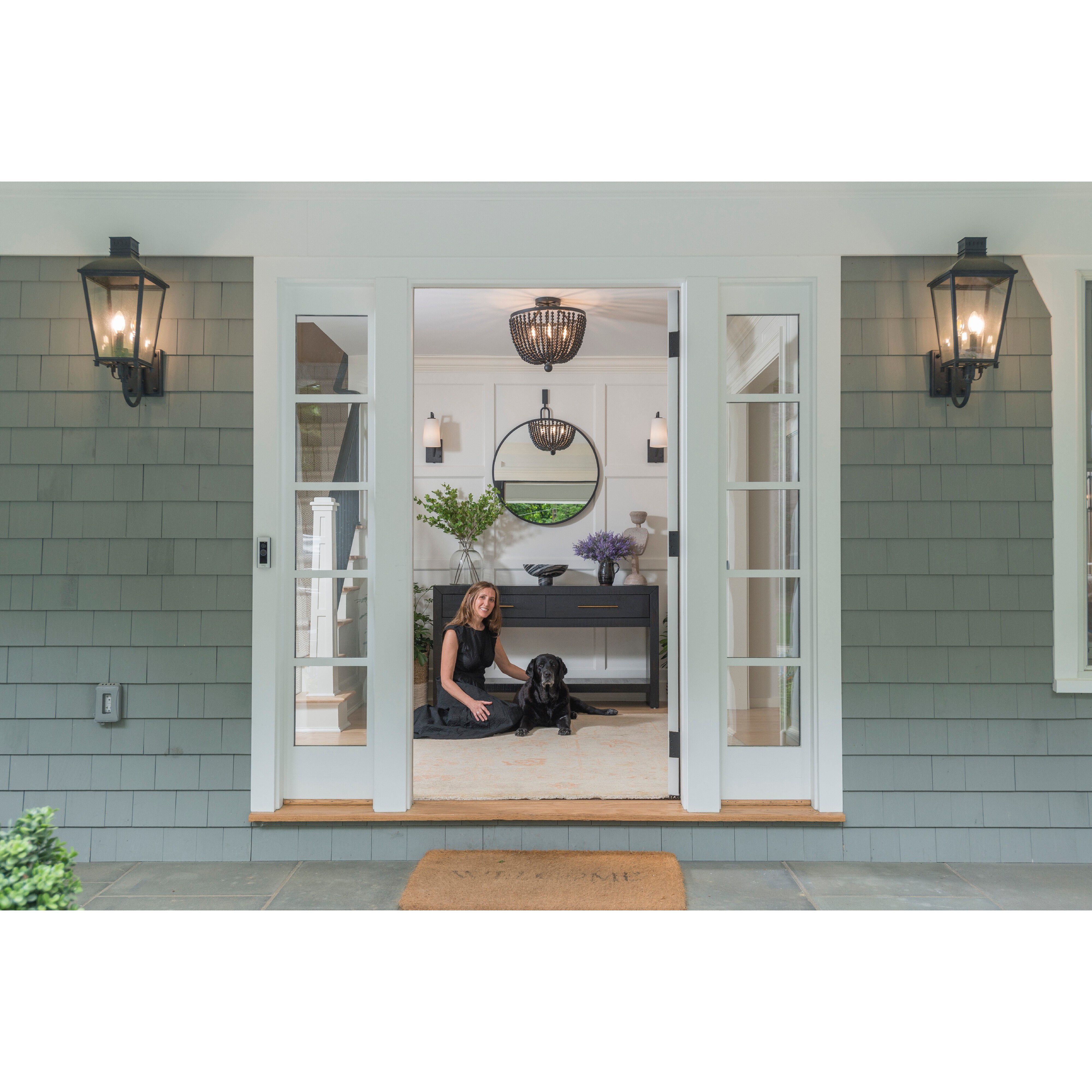 Dumont 3 Light 23.5 inch Graphite Outdoor Sconce