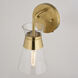 Harper LED 6.25 inch Natural Brass Bathroom Light Wall Light