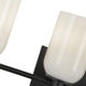 Nola 5 Light 31.75 inch Black Bath Vanity Light Wall Light in Glossy Opal Glass Shade