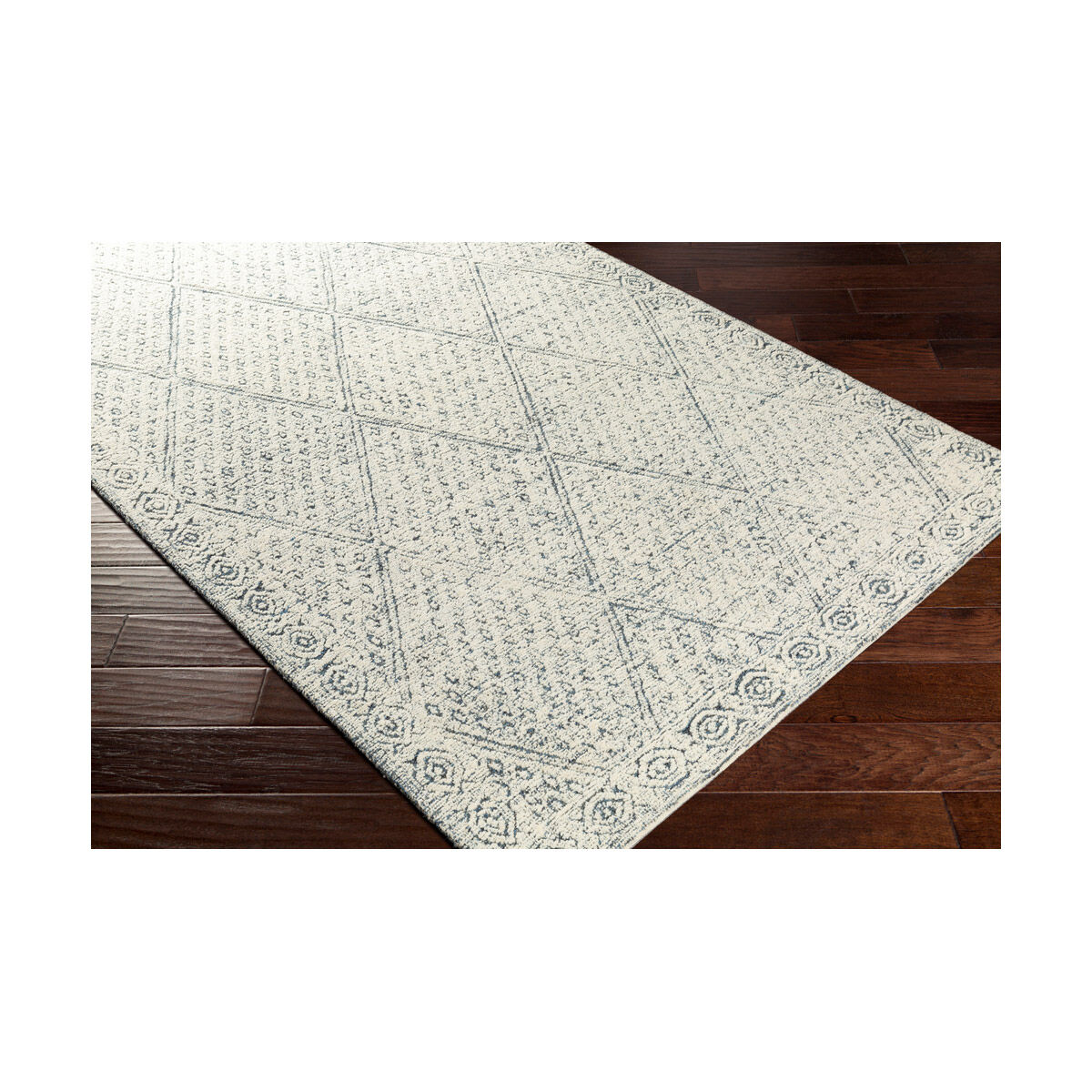 Louvre 36 X 24 inch Navy/Ice Blue/Cream Rugs