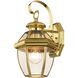 Monterey 1 Light 12.5 inch Polished Brass Outdoor Wall Lantern