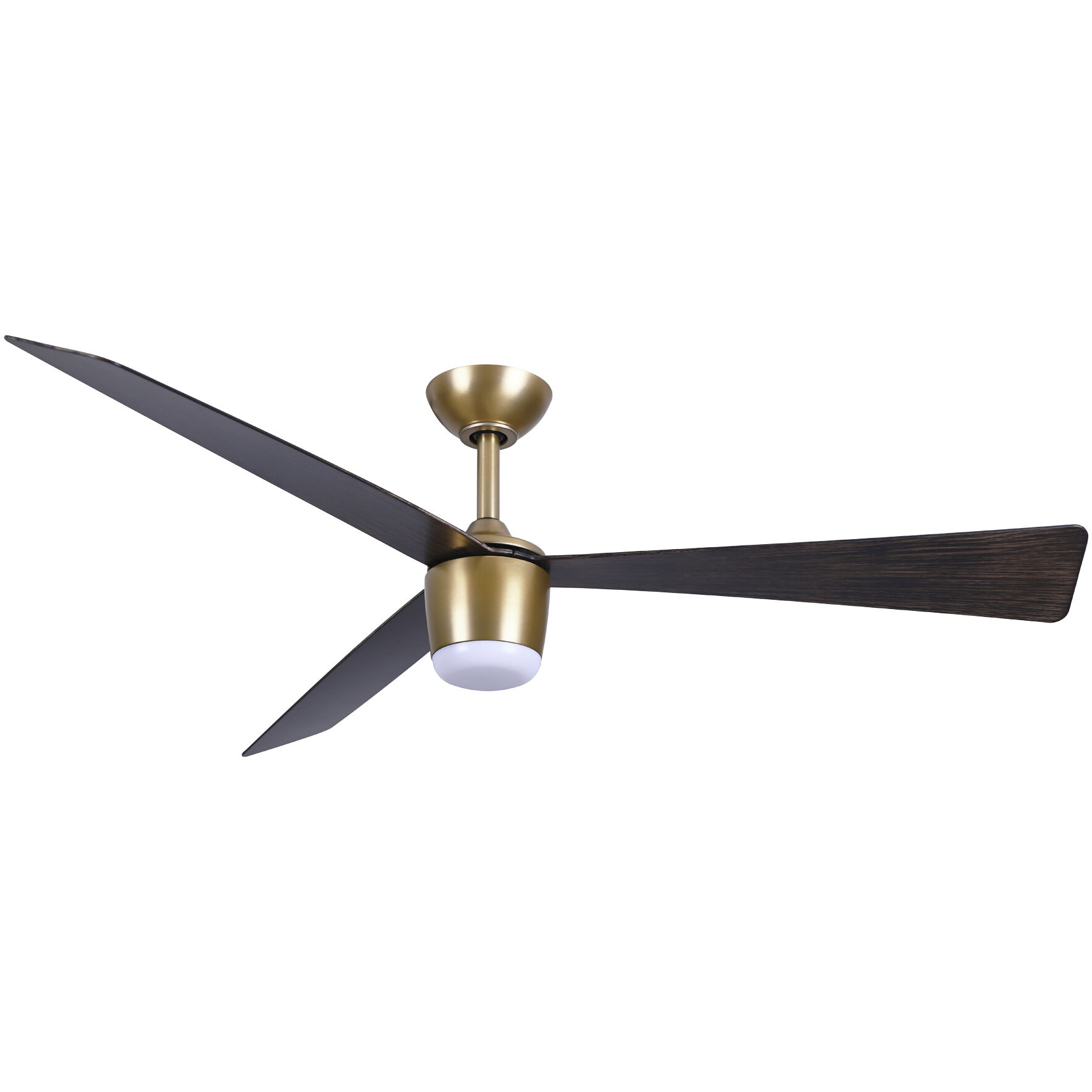 Elavan 52 inch Legacy Brass with Dark Oak Blades Indoor/Outdoor Ceiling Fan