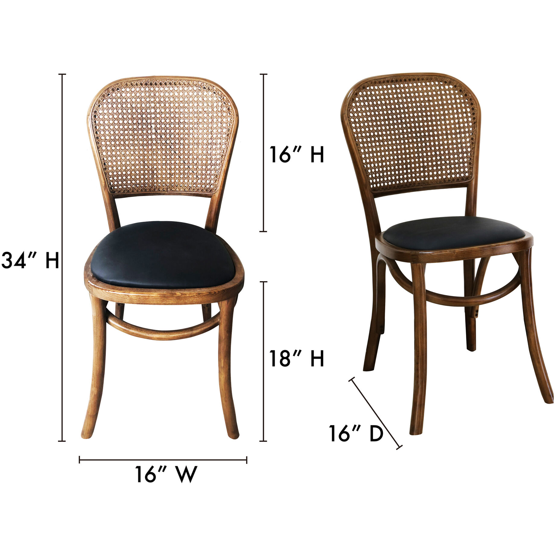 Bedford Brown Dining Chair, Set of 2