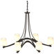 Ribbon 6 Light 38.5 inch Dark Smoke Chandelier Ceiling Light, Oval