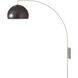 Half Dome 1 Light 5 inch Satin Nickel Wall Mounted Arc Lamp Wall Light in Black Nickel