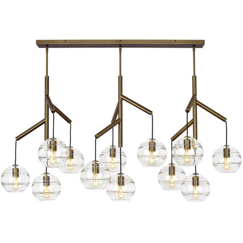 Sean Lavin Sedona 24.5 inch Aged Brass Chandelier Ceiling Light in Incandescent, Clear Glass