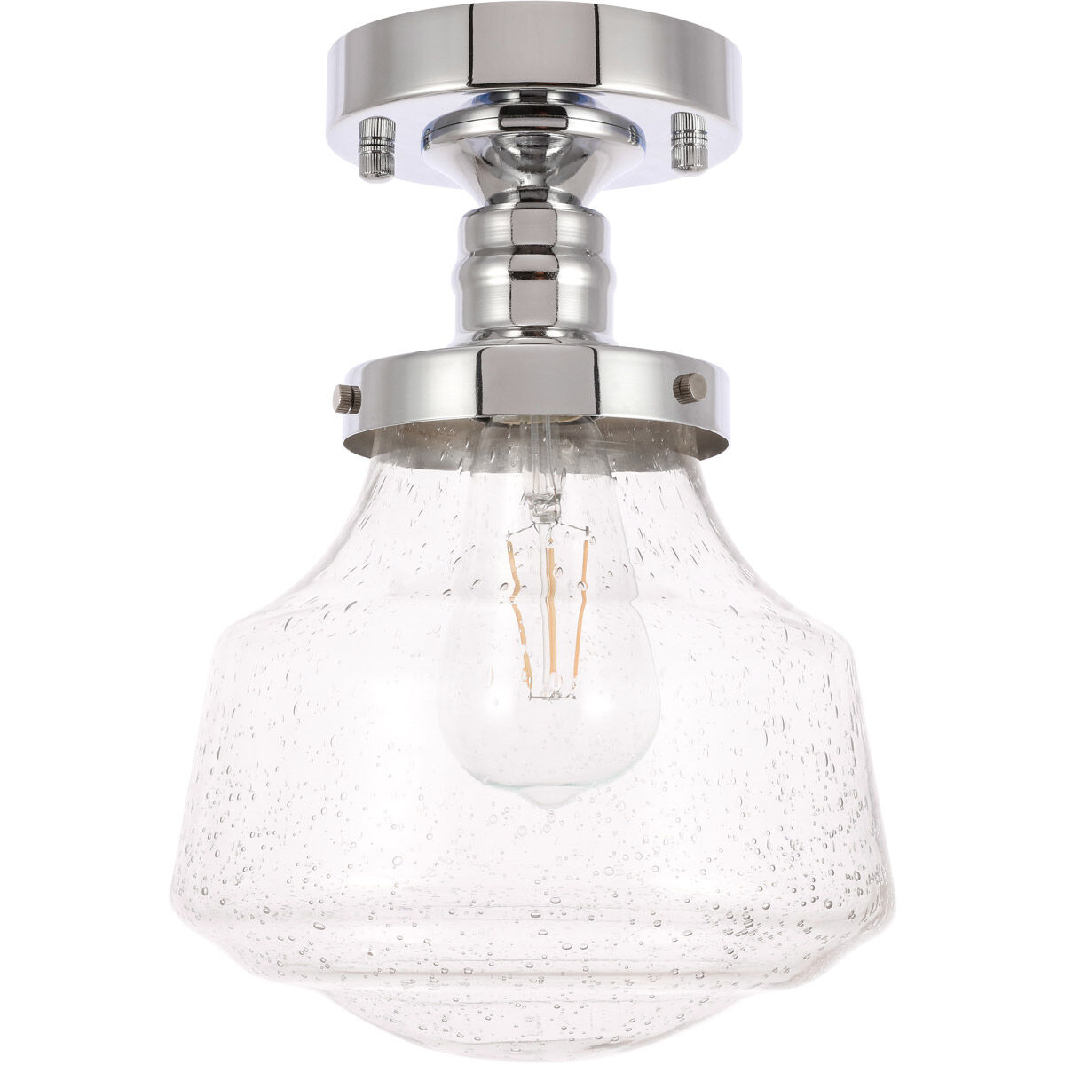 Lyle 1 Light 8 inch Chrome Flush Mount Ceiling Light