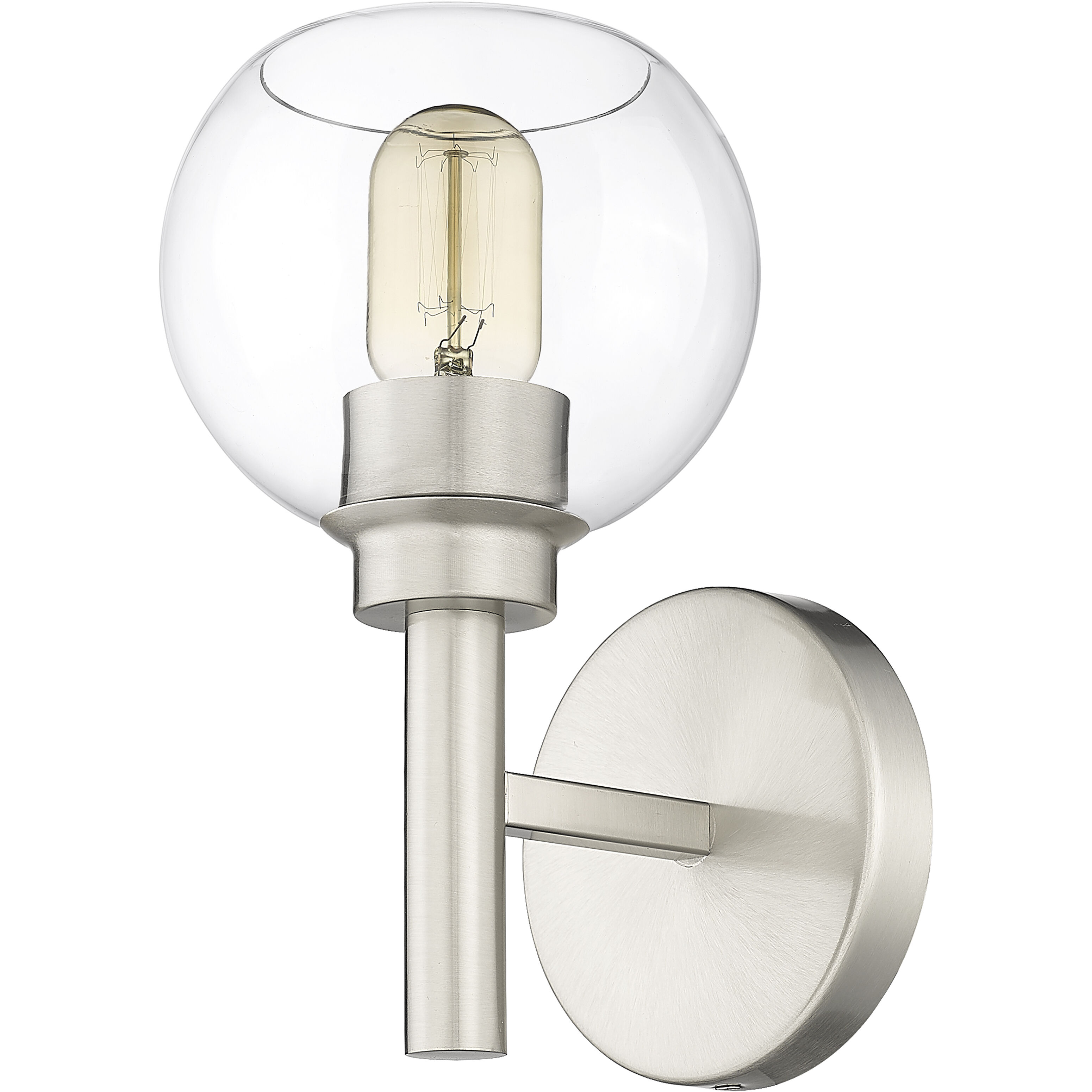 Sutton 1 Light 6 inch Brushed Nickel Wall Sconce Wall Light