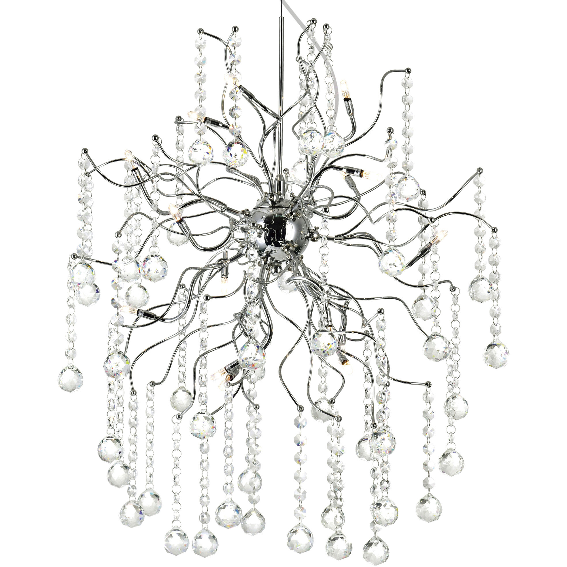 Cherry Blossom LED 20 inch Chrome Chandelier Ceiling Light