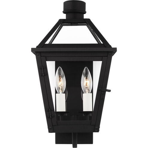 C&M by Chapman & Myers Hyannis 2 Light 16.25 inch Textured Black Outdoor Wall Lantern