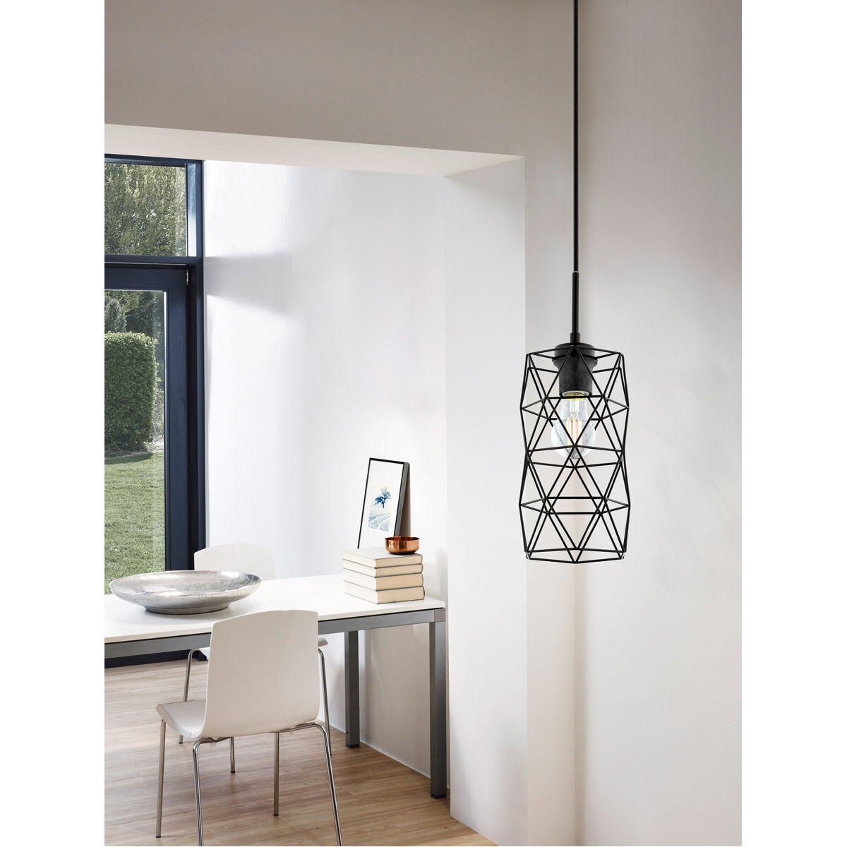 Estevau 2 1 Light 5.71 inch Matte Black Mini Pendant Ceiling Light