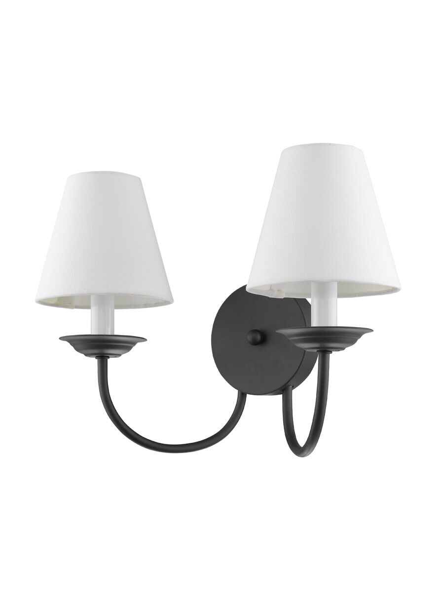 Mendham 2 Light 15 inch Black Wall Sconce Wall Light