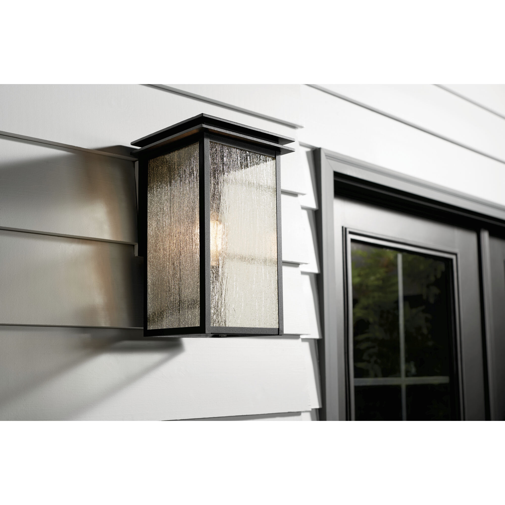 Arkville 1 Light 14 inch Textured Black Outdoor Wall Light, Medium