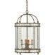 Bering 4 Light 13 inch Harlow Silver Leaf/Antique Mirror Chandelier Ceiling Light, Small