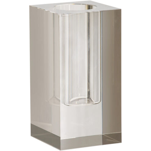 Transparent 7.9 X 3.9 inch Vase in Gray