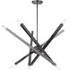 Monaco 10 Light 32 inch Black Chrome Chandelier Ceiling Light