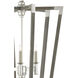 Bastian 3 Light 23.5 inch Chateau Gray and Contemporary Silver Leaf Chandelier Ceiling Light, Medium