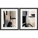 Abstract Collection Modern Rubbed Matte Espresso Wood With Honeycomb Embossing Framed Art