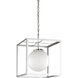 Matthew Frederick International 1 Light 22 inch Polished Nickel/Milk Chandelier Ceiling Light