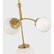 kate spade new york Prescott LED 27 inch Soft Brass Chandelier Ceiling Light in White Glass, Small