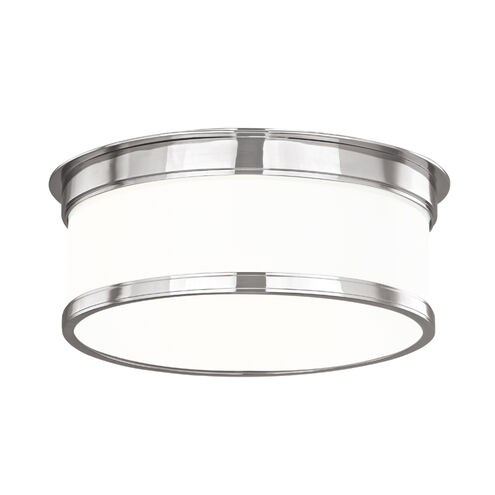 Geneva 2 Light 12.25 inch Polished Nickel Flush Mount Ceiling Light