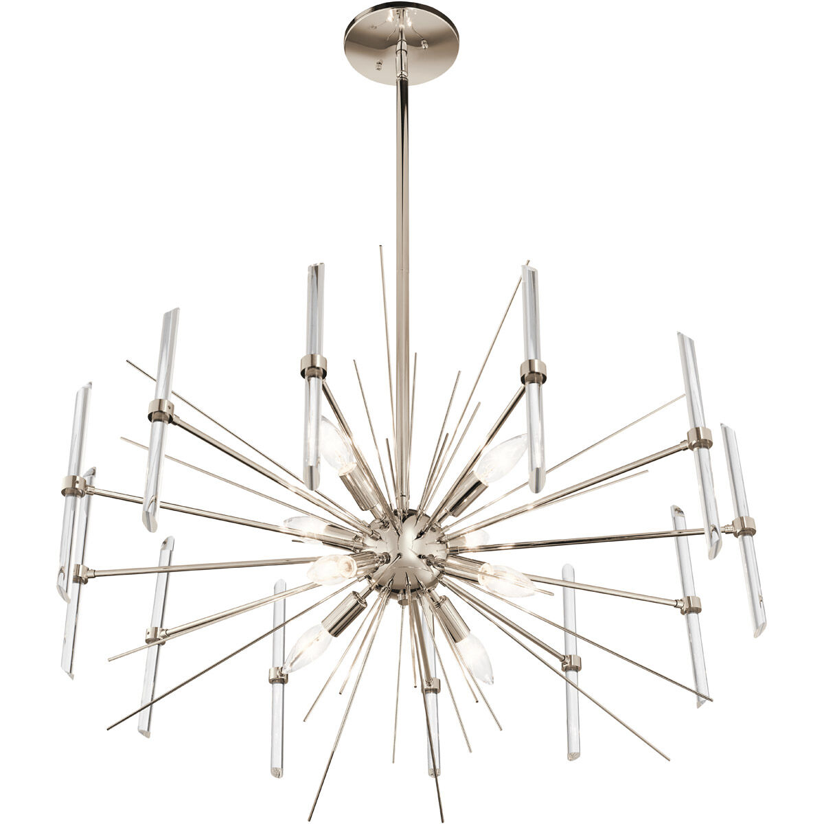 Eris 8 Light 30 inch Polished Nickel Chandelier Round Pendant Ceiling Light