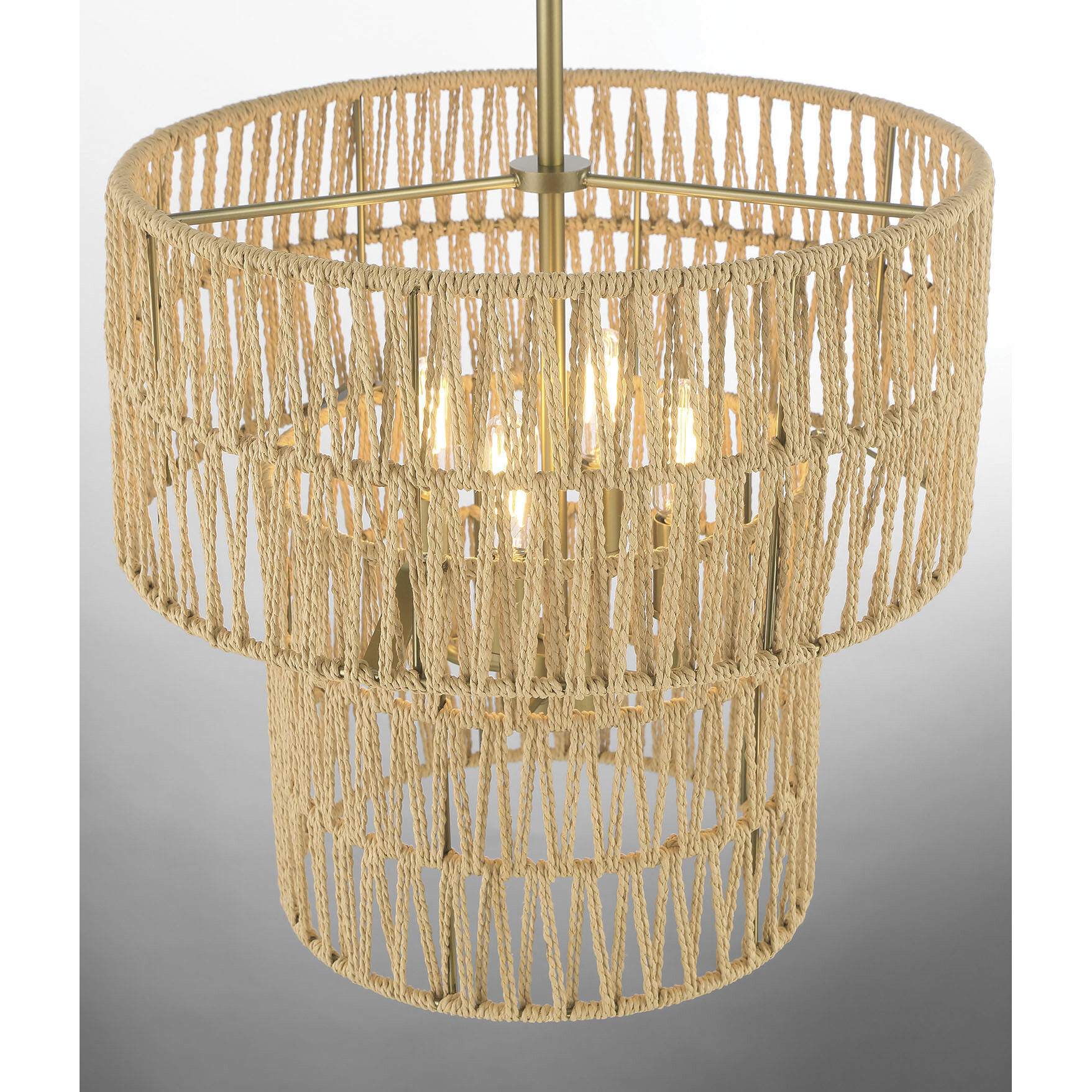 Bungalow Heaven 4 Light 16 inch Soft Brass Pendant Ceiling Light