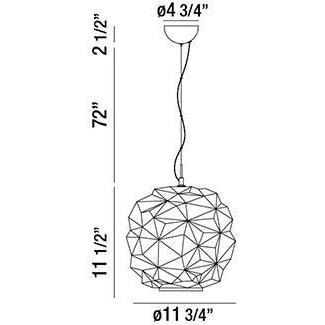 Studio 1 Light 12 inch Chrome Pendant Ceiling Light