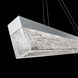 Effervescent Linear Pendant Ceiling Light in Brushed Aluminum, dweLED