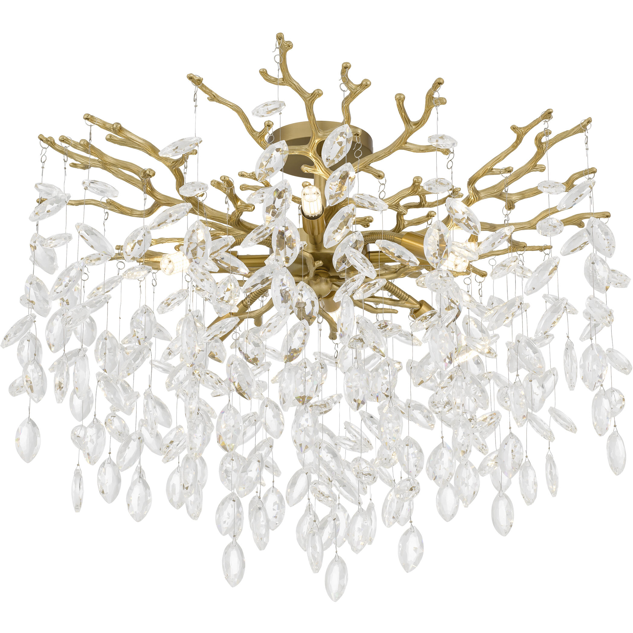 Isobel 8 Light 26 inch Brushed Gold Semi-Flush Mount Ceiling Light