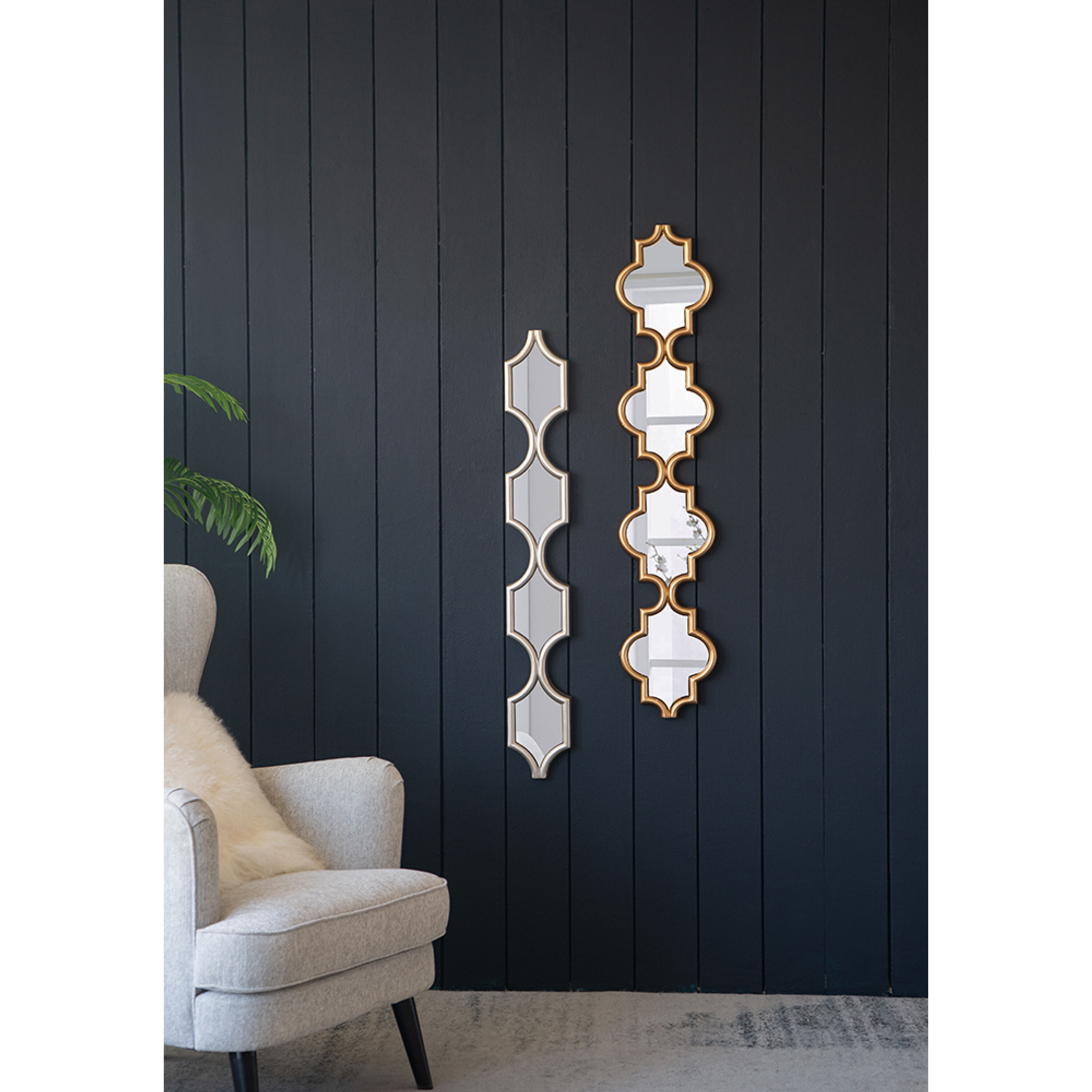 Madlyn 47 X 9.4 inch Gold Wall Mirror