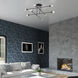 Delacroix 8 Light 35 inch Bronze with Antique Brass Accents Semi-Flush Ceiling Light
