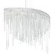Chantant 8 Light 43 inch Polished Stainless Steel Linear Pendant Ceiling Light in Optic, Strand
