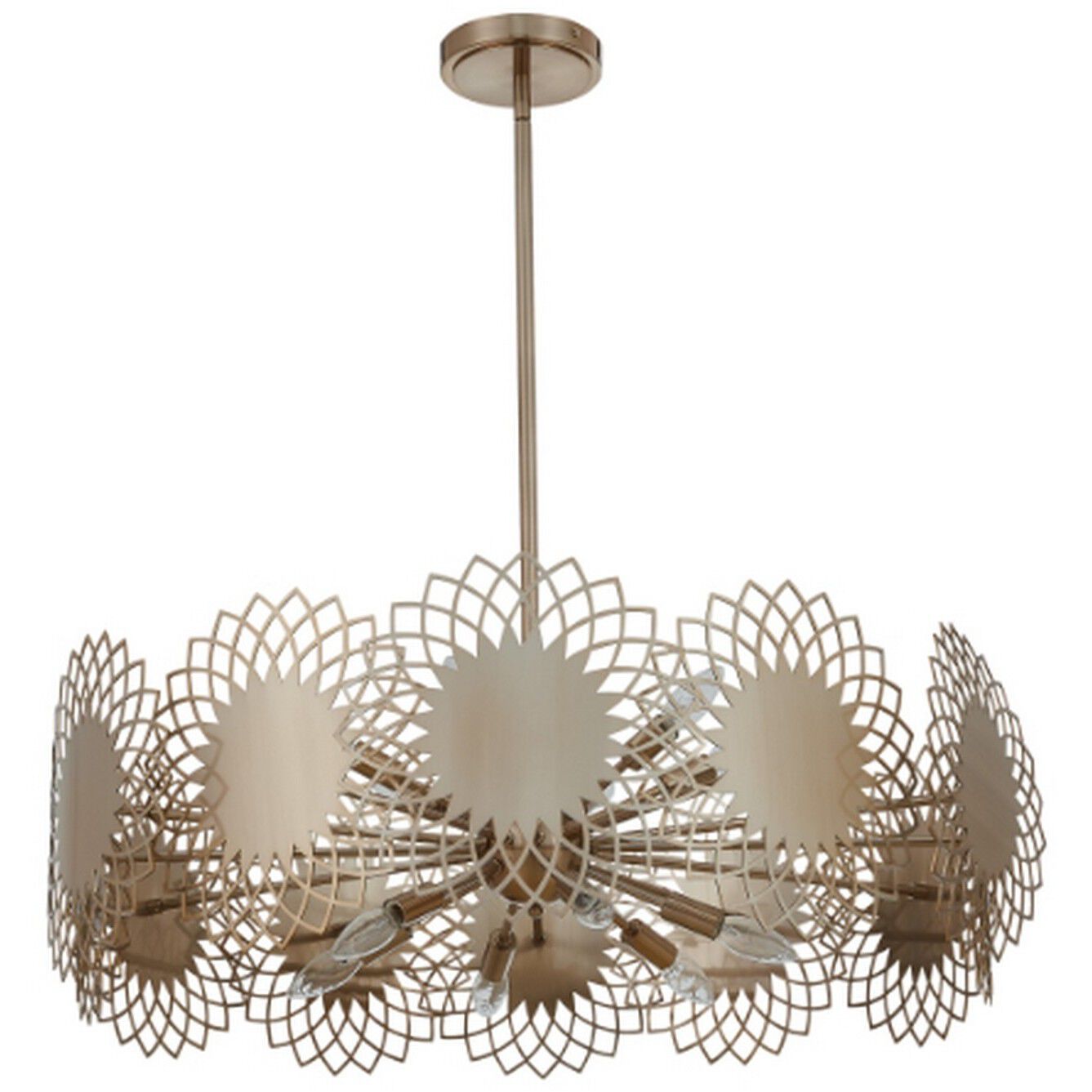 Helia 12 Light 32 inch Brushed Champagne Gold Pendant Ceiling Light