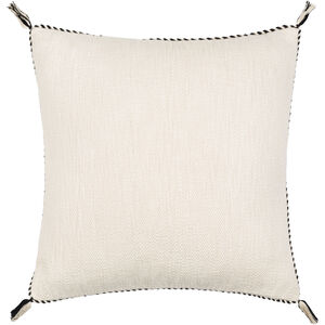 Braided Bisa 22 inch Cream Pillow Kit in 22 x 22, Square
