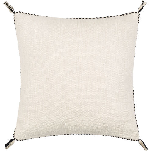 Braided Bisa 22 inch Cream Pillow Kit in 22 x 22, Square