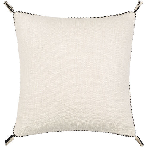 Braided Bisa 18 inch Cream Pillow Kit in 18 x 18, Square