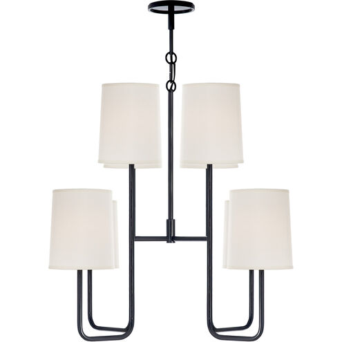 Barbara Barry Go Lightly 8 Light 31 inch Charcoal Chandelier Ceiling Light in Silk, Medium