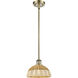Ballston Bristol Natural II 1 Light 9 inch Antique Brass Mini Pendant Ceiling Light