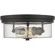 Bohin 2 Light 13 inch Matte Black Flush Mount Ceiling Light