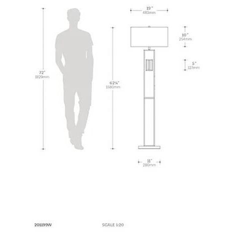 Deus Ex Machina 24 inch 100.00 watt Espresso and Brushed Nickel Table Lamp Portable Light