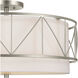 Birkleigh 4 Light 24 inch Satin Nickel Flush Mount Ceiling Light