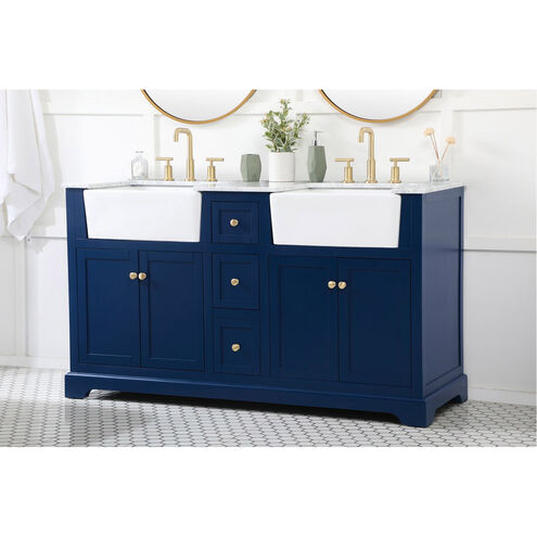 Franklin 60 X 22 X 35 inch Blue Bathroom Vanity Cabinet