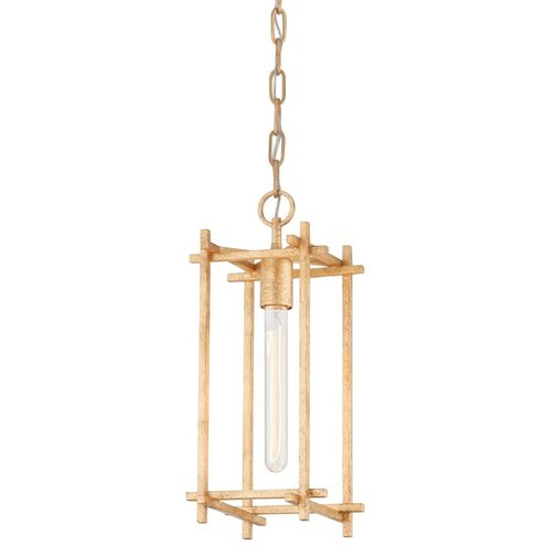 Huck 1 Light 7 inch Vintage Gold Leaf Pendant Ceiling Light